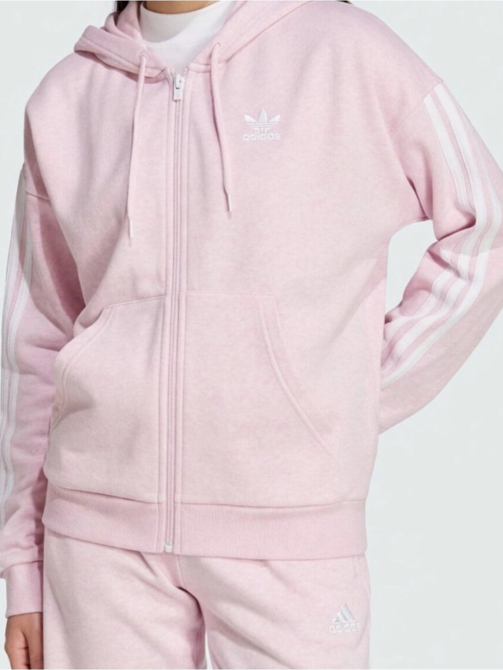 ADIDAS Women's Essentials 3-Stripes Full-Zip Fleece